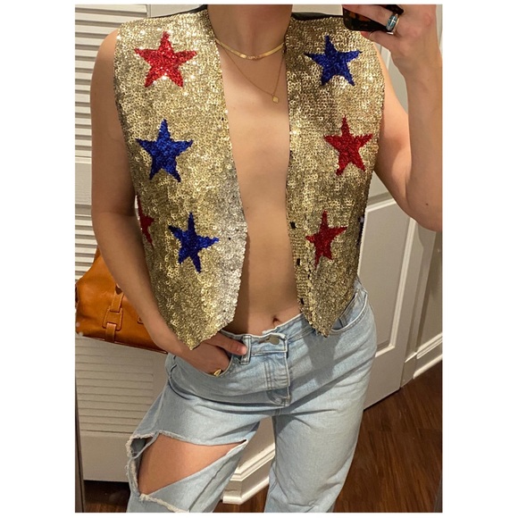 Vintage Indonesian handmade sequin vest - Picture 1 of 5